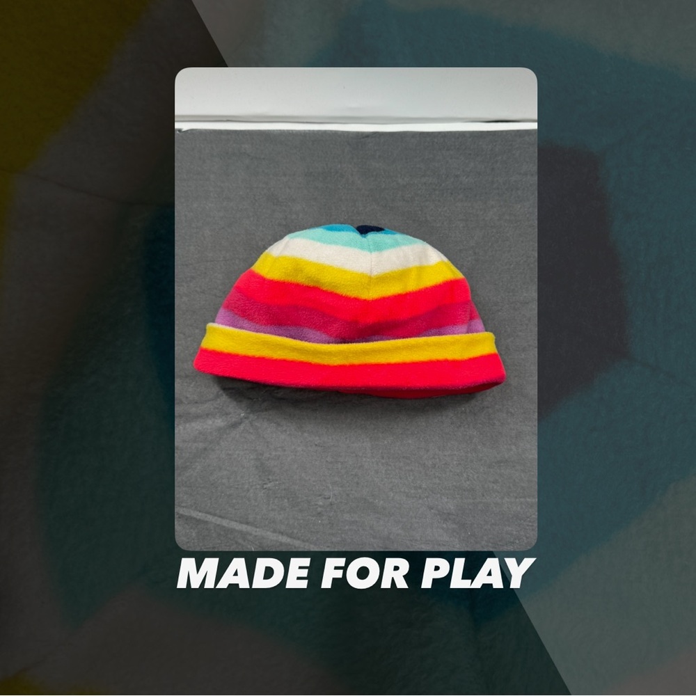 EUC Made For Play Rainbow Fleece Beanie